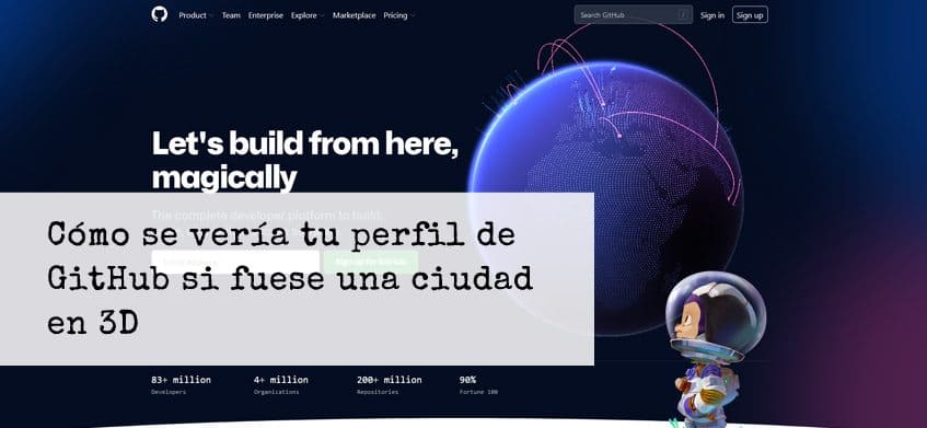 Cómo se vería tu perfil de GitHub si fuese una ciudad en 3D