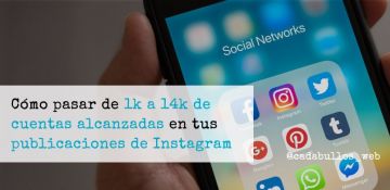 Cómo pasar de 1k a 14k de cuentas alcanzadas en tus publicaciones Instagram. La importancia de elegir bien las horas de publicación.